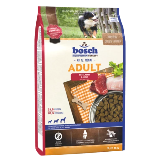BOSCH Adult Lamb & Rice 3kg+Surprise Gratuite Pour Chien 1 BOSCH Adult Lamb & Rice 3kg+Surprise Gratuite Pour Chien