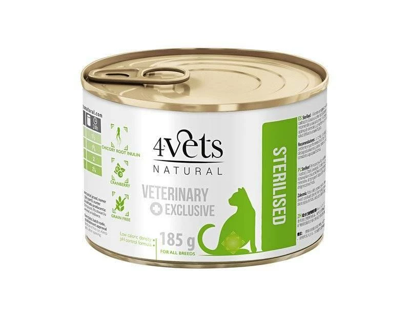 4Vets Cat Sterilised 185g X12 2 4Vets Cat Sterilised 185g X12 – Image 2