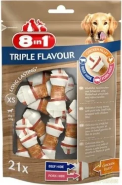 8in1 Triple Flavour Os De Poulet - XS 21 Pièces