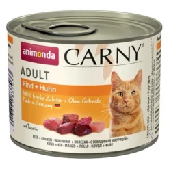 Animonda Cat Carny Adulte Boeuf, Poulet 400g X12