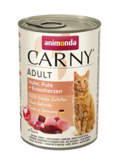 Animonda Chat Carny Adulte Poulet, Dinde Et Coeurs De Canard 400g X12
