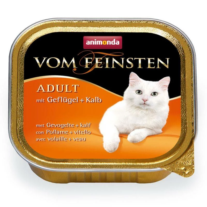 Animonda Vom Feinsten Cat Adulte Volaille Et Veau 100g X12 2 Animonda Vom Feinsten Cat Adulte Volaille Et Veau 100g X12 – Image 2