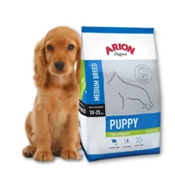 ARION Original Puppy Medium Breed Poulet & Riz 12kg+ Surprise Gratuit Pour Votre Chien -Zooart Elegant Boutique fre pl Arion Original Chiot Races Moyennes Poulet Riz 12kg 15620 1
