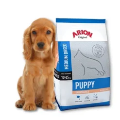 ARION Original Pupppy Medium Breed Saumon & Riz 3kg+ Surprise Gratuit Pour Votre Chien -Zooart Elegant Boutique fre pl Arion Original Chiot Races Moyennes Saumon Riz 3kg 15621 1 1