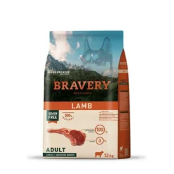Bravery Adulte Sans Grains Agneau Moyen Grand 12kg