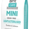 Brit Care Mini Grain Free Light & Sterilised Avec Du Lapin Et Du Saumon 7 Kg X2