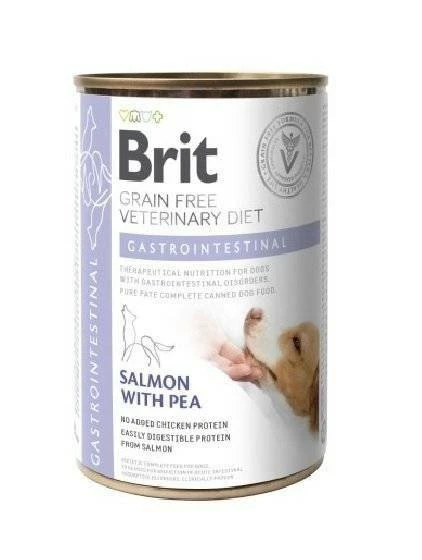 Brit Grain Free Veterinary Diet Dog Gastrointestinal Avec Saumon Et Pois 400g X12 1 Brit Grain Free Veterinary Diet Dog Gastrointestinal Avec Saumon Et Pois 400g X12