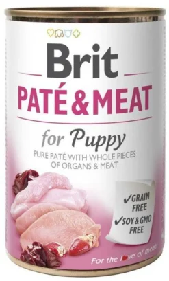 Brit Pate & Meat Puppy Poulet & Dinde 400g X12
