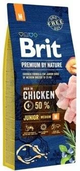 Brit Premium By Nature Junior M Avec Poulet 15kg + Surprise Gratuite Pour Chien