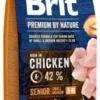 Brit Premium By Nature Senior S+M Avec Du Poulet 15.Kg+ Surprise Gratuite Pour Chien
