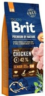 Brit Premium By Nature Senior S+M Avec Du Poulet 15 Kg