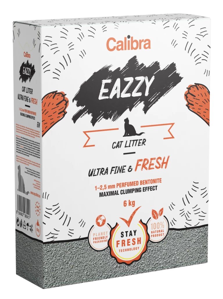 CALIBRA Litière Eazzy Ultra Fine&Fraîche Bentonite 6kg 1 CALIBRA Litière Eazzy Ultra Fine&Fraîche Bentonite 6kg