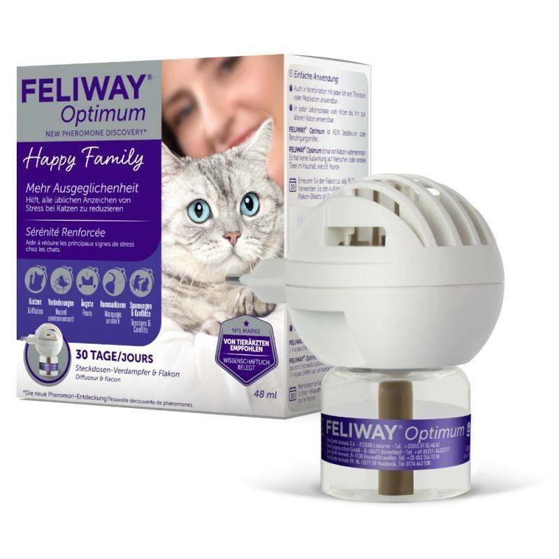 CEVA Feliway Optimum Diffuseur + Cartouche 48ml 1 CEVA Feliway Optimum Diffuseur + Cartouche 48ml
