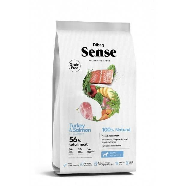 Dibaq Sense Nourriture Sans Céréales Avec Saumon Et Dinde (pour Chiots) 12kg 1 Dibaq Sense Nourriture Sans Céréales Avec Saumon Et Dinde (pour Chiots) 12kg