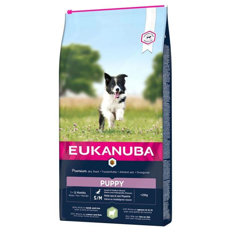 Eukanuba Puppy & Junior Small/Medium Agneau & Riz 12kg + Surprise Gratuite Pour Votre Chien 1 Eukanuba Puppy & Junior Small/Medium Agneau & Riz 12kg + Surprise Gratuite Pour Votre Chien