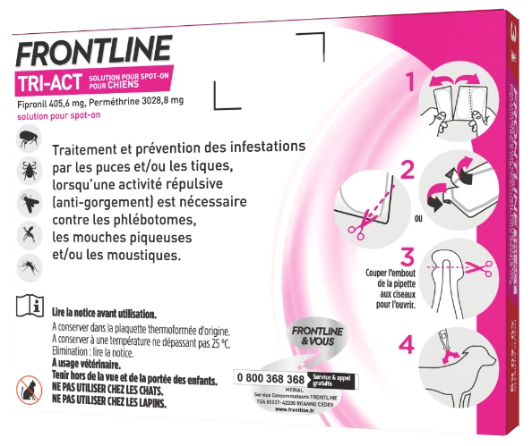 FRONTLINE Tri-Act Pour Chiens 3x6ml 5 FRONTLINE Tri-Act Pour Chiens 3x6ml – Image 5