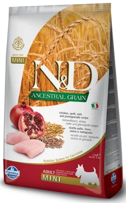 Farmina N&D Ancestral Grain Canine Adulte Mini Poulet&Grenade 7kg