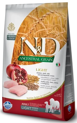 Farmina N&D Ancestral Grain Canine Light Adult Medium&Maxi 12kg