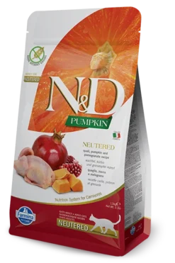Farmina N&D Pumpkin Feline Neutered Recipe Quail Pumpkin&Pomegranate 1,5kg