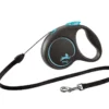 Flexi Laisse Noir Design S Corde 5m Jusqu'à 12kg Bleu