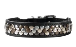 Hunter Arizona Collier Pour Chien En Cuir De Vachette Noir 32 Cm
