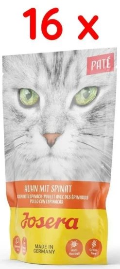Josera Paté Poulet Avec Des épinards 16x85g