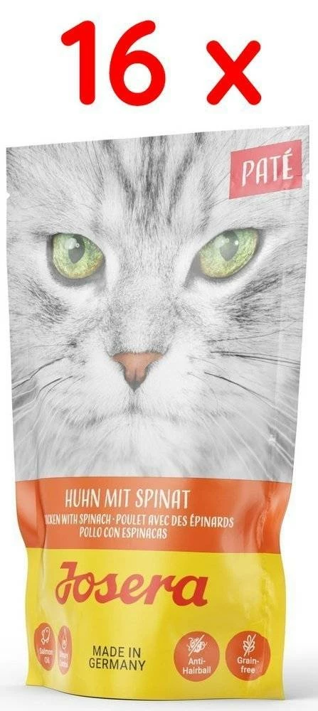 Josera Paté Poulet Avec Des épinards 16x85g 1 Josera Paté Poulet Avec Des épinards 16x85g