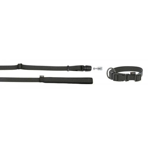 KERBL Set GoLeyGo, Sangle De Collier+laisse Avec Adaptateur 15mm X 29-45cm, 1cm X 1.4-2m,noir,M,max.60kg 1 KERBL Set GoLeyGo, Sangle De Collier+laisse Avec Adaptateur 15mm X 29-45cm, 1cm X 1.4-2m,noir,M,max.60kg