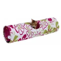 KERBL Tunnel Pour Chat Flower 90 X 25 Cm