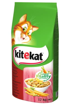 KITEKAT - Nourriture Sèche Pour Chats Avec Du Boeuf Et Des Légumes 12kg