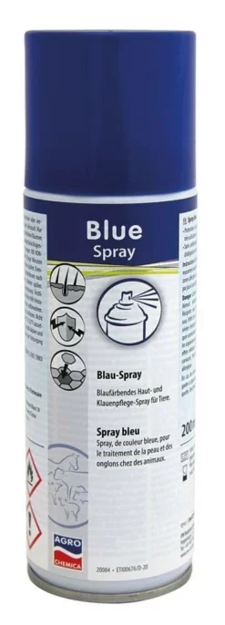 Kerbl Spray Bleu Pour Le Soin De La Peauet Des Sabots, Spray Bleu 200 Ml