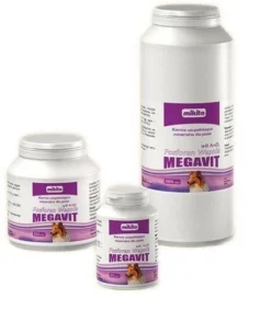 MIKITA MEGAVIT Calcium Phosphate + Vitamine A+D3 - Supplément De Vitamines Et Minéraux Pour Chiens 400 Comprimés