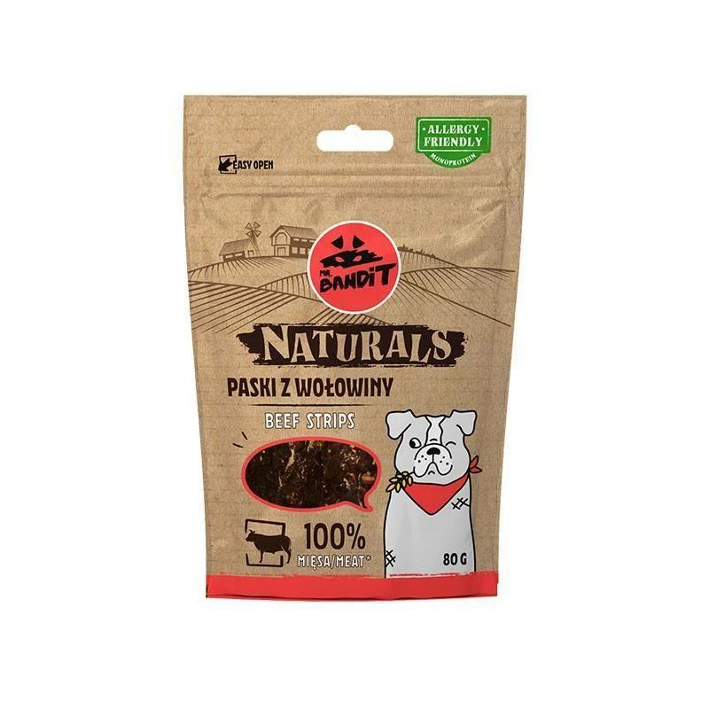MR. BANDIT NATURALS - Lanières De Bœuf 100% Viande 80g X12 1 MR. BANDIT NATURALS - Lanières De Bœuf 100% Viande 80g X12