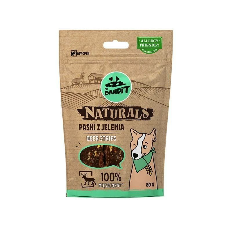 MR. BANDIT NATURALS - Lanières De Cerf 100% Viande 80 G X12 1 MR. BANDIT NATURALS - Lanières De Cerf 100% Viande 80 G X12