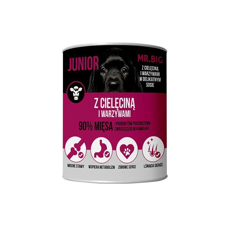 Mr.BIG Junior Morceaux En Sauce Avec Du Veau 10x400g Pour Chiens 2 Mr.BIG Junior Morceaux En Sauce Avec Du Veau 10x400g Pour Chiens – Image 2