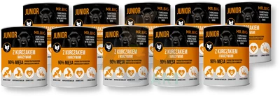 Mr.BIG Junior Morceaux En Sauce Avec Poulet 10x400g Pour Chiens 1 Mr.BIG Junior Morceaux En Sauce Avec Poulet 10x400g Pour Chiens