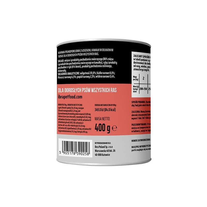 Mr.BIG Morceaux En Sauce Au Saumon 10x400g Pour Chiens 3 Mr.BIG Morceaux En Sauce Au Saumon 10x400g Pour Chiens – Image 3