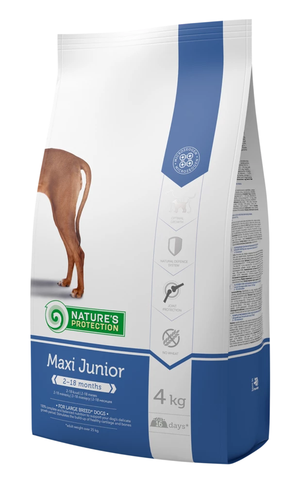 NATURES PROTECTION Maxi Junior 4kg 1 NATURES PROTECTION Maxi Junior 4kg