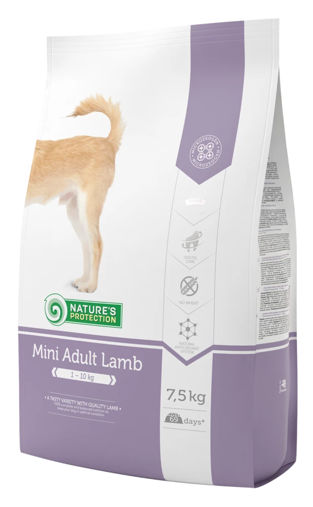 NATURES PROTECTION Mini Adult Agneau 7,5kg 2 NATURES PROTECTION Mini Adult Agneau 7,5kg – Image 2