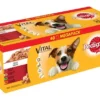 Pedigree Croquettes Humides En Gelée Pour Chiens Adultes Saveurs Variées (boeuf, Poulet, Agneau, Volaille) 40x100g