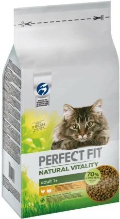 Perfect Fit™ Natural Vitality - Aliment Complet Sec Pour Chats Adultes, Au Poulet Et à La Dinde - 6kg.