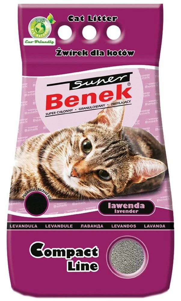 SUPER BENEK Litière Compacte à La Lavande 5l 1 SUPER BENEK Litière Compacte à La Lavande 5l