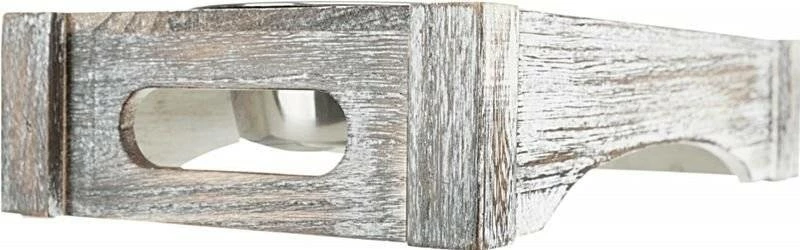 Trixie Ensemble De Bols En Bois/acier 36x7x19cm 2 Trixie Ensemble De Bols En Bois/acier 36x7x19cm – Image 2