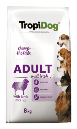 Tropidog Premium Adult Petites Races Avec Agneau Et Riz 8kg