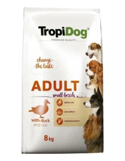 Tropidog Premium Adulte Petites Races Avec Canard Et Riz 8kg
