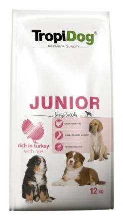 Tropidog Premium Junior Dinde Avec Riz 12kg