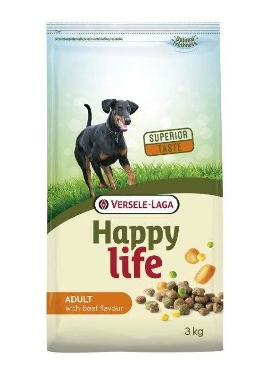 VERSELE-LAGA Happy Life Adulte BŒUF 3kg 1 VERSELE-LAGA Happy Life Adulte BŒUF 3kg