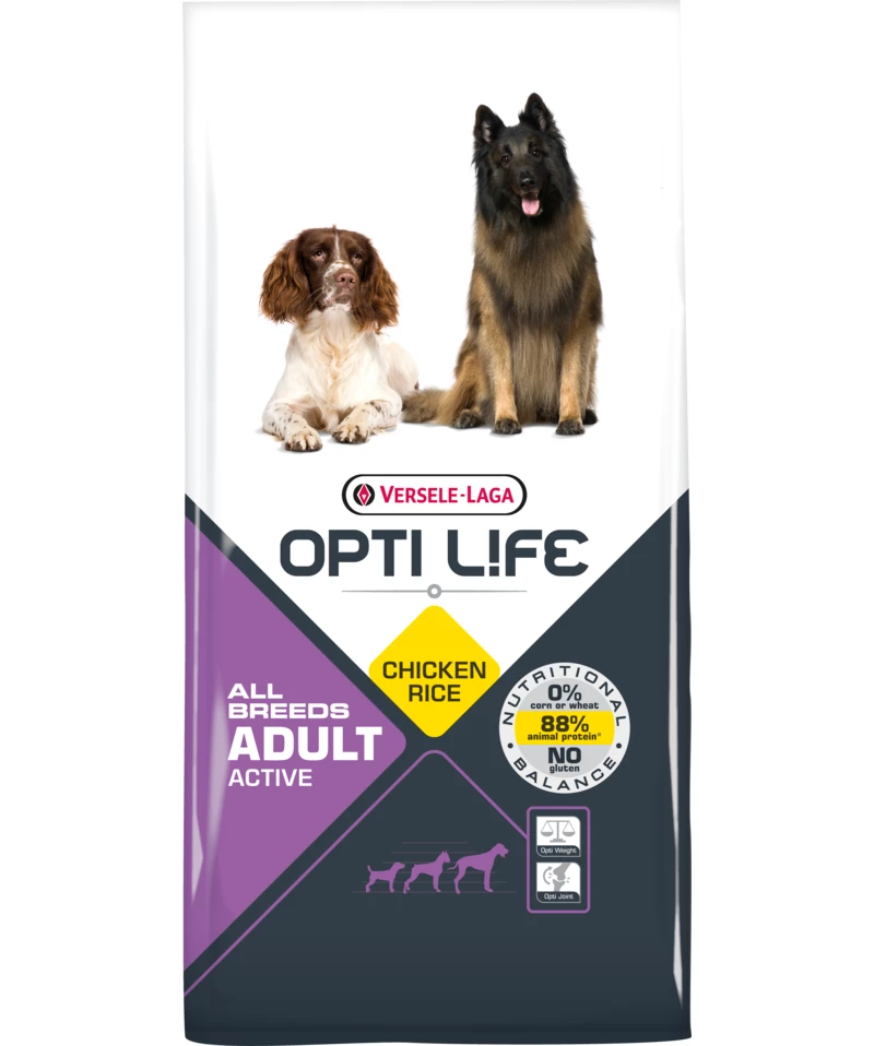 Versele-Laga Opti Life Adult Active Au Poulet 12,5 Kg 1 Versele-Laga Opti Life Adult Active Au Poulet 12,5 Kg