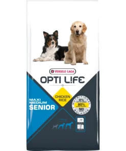 Versele-Laga Opti Life Senior Medium & Maxi Poulet Avec Riz Pour Moyennes Et Grandes Races De Plus De 7 Ans 12,5kg