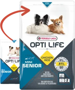 Versele-Laga Opti Life Senior Mini Poulet Avec Riz Pour Petites Races De Plus De 7 Ans 7.5kg